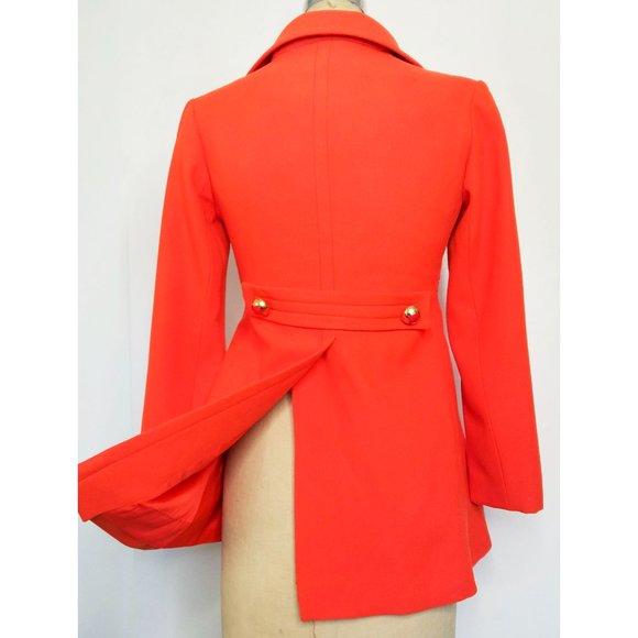 Vintage 1970s Howard Wolf Womens Orange Red Pant Suit Double Beast - Picture 8 of 13